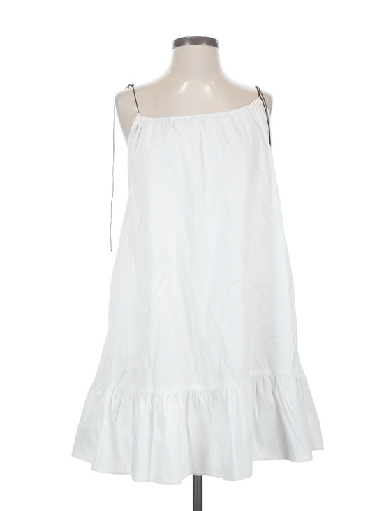 Mango Dresses & Skirts - Mango White Mini Sundress with Ruffle Hem